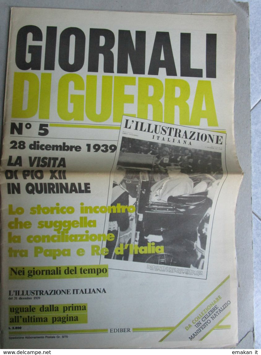# GIORNALI DI GUERRA N 5 CON POSTER MOTTA  / RIVISTA / WALKOVER EDITORE - War 1939-45