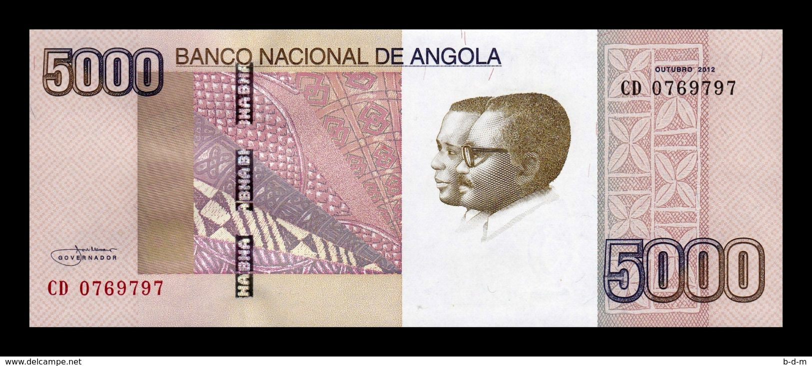 Angola 5000 Kwanzas 2012 Pick 158a SC UNC - Angola