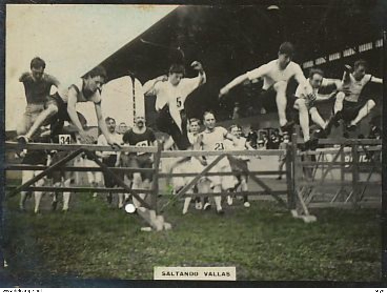 Small Picture Size 6,5 By 5 Cms .Hurdles . Course De Haies  . Advert For Susini Cigars Cuba Circa  1910 - Athlétisme