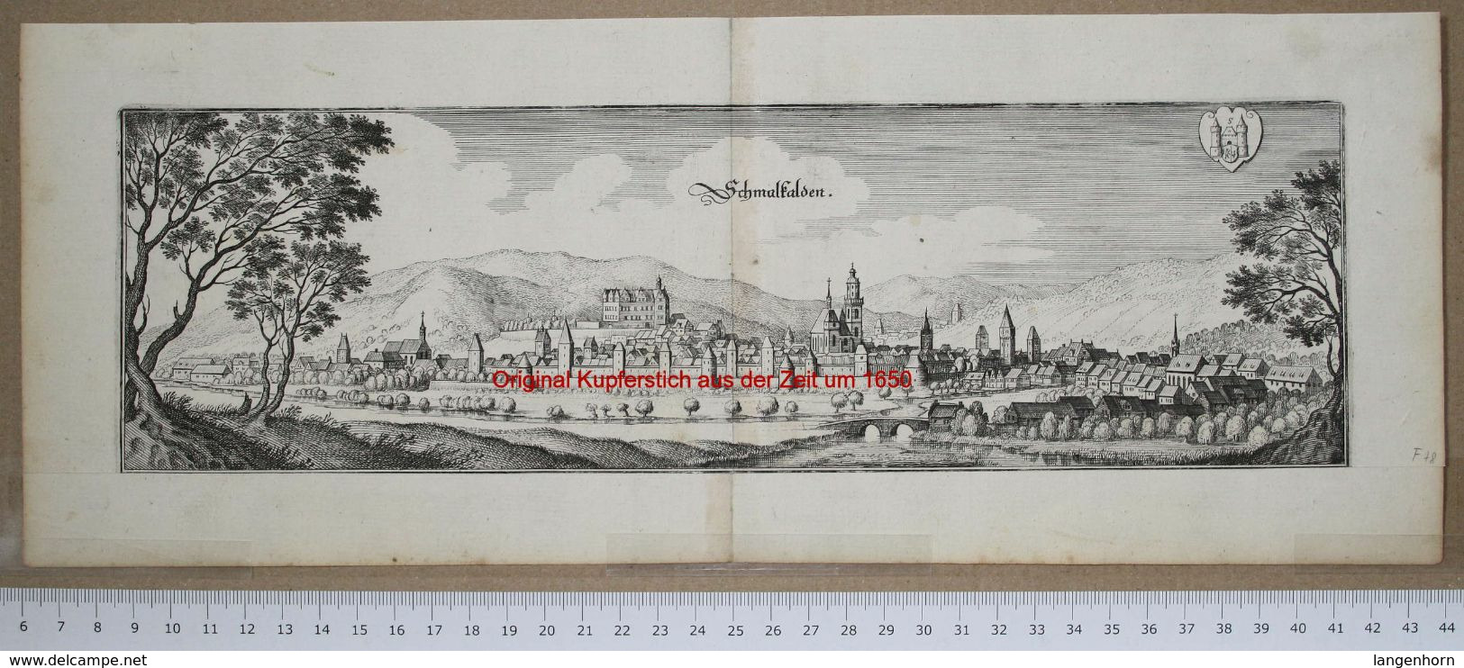 Schmalkalden - Original Kupferstich (Merian) ~ Um 1650 - Schmalkalden