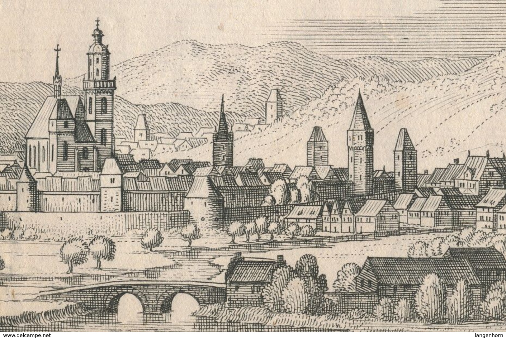 Schmalkalden - Original Kupferstich (Merian) ~ Um 1650 - Schmalkalden