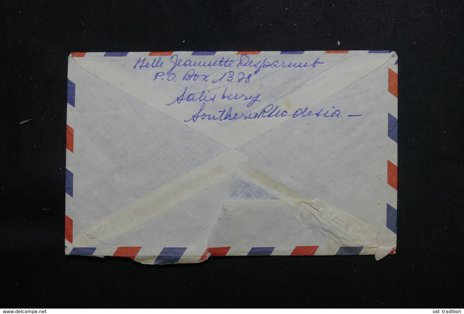 RHODÉSIE ET NYASALAND - Enveloppe De Salisbury Pour Paris Parvenue Avec 1 Timbre Manquant En 1963  - L 65386 - Rhodesia & Nyasaland (1954-1963)