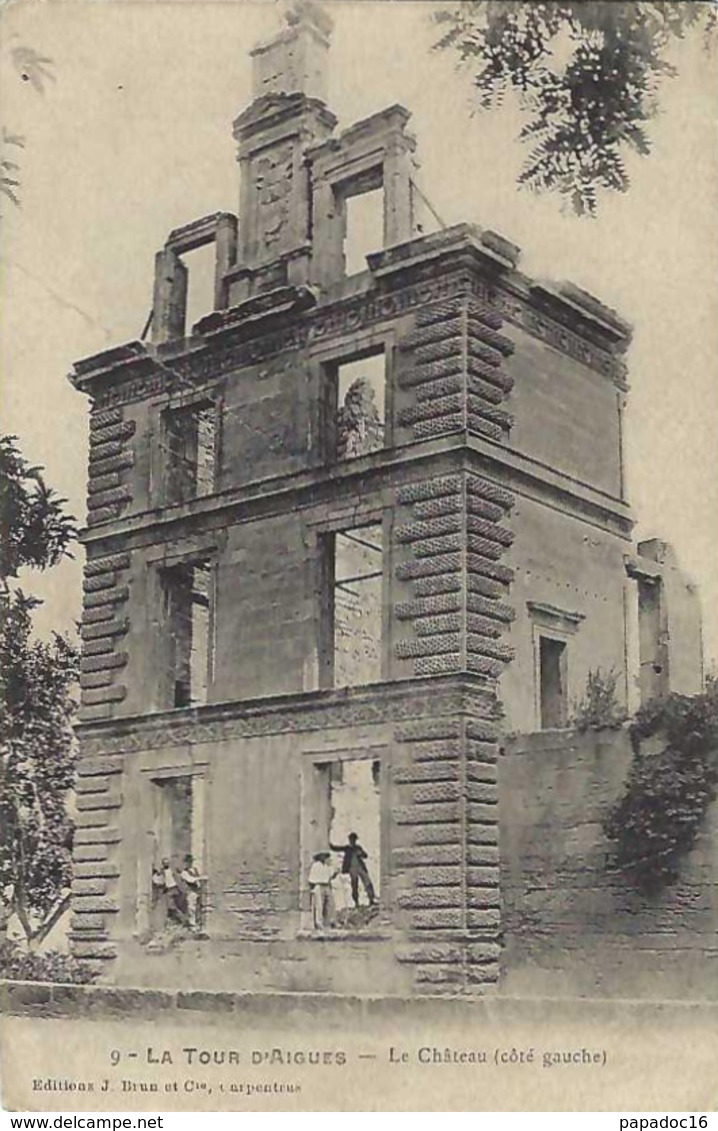 84 - La Tour-d'Aigues - Le Château (côté Gauche) - éd. Phototyp. E. Lacour N° 1580 (circ. 1905) - La Tour D'Aigues