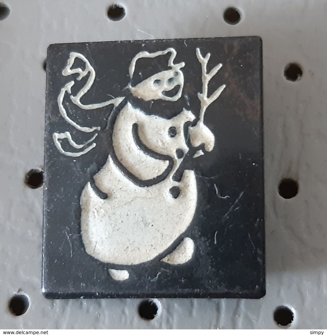 Snow Man Happy New Year  Slovenia Pin - Navidad