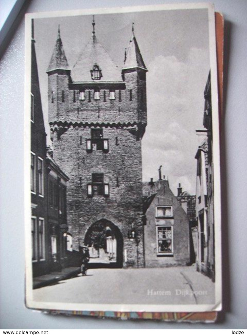 Nederland Holland Pays Bas Hattem Met Fietser Bij Dijkpoort 1955 - Hattem