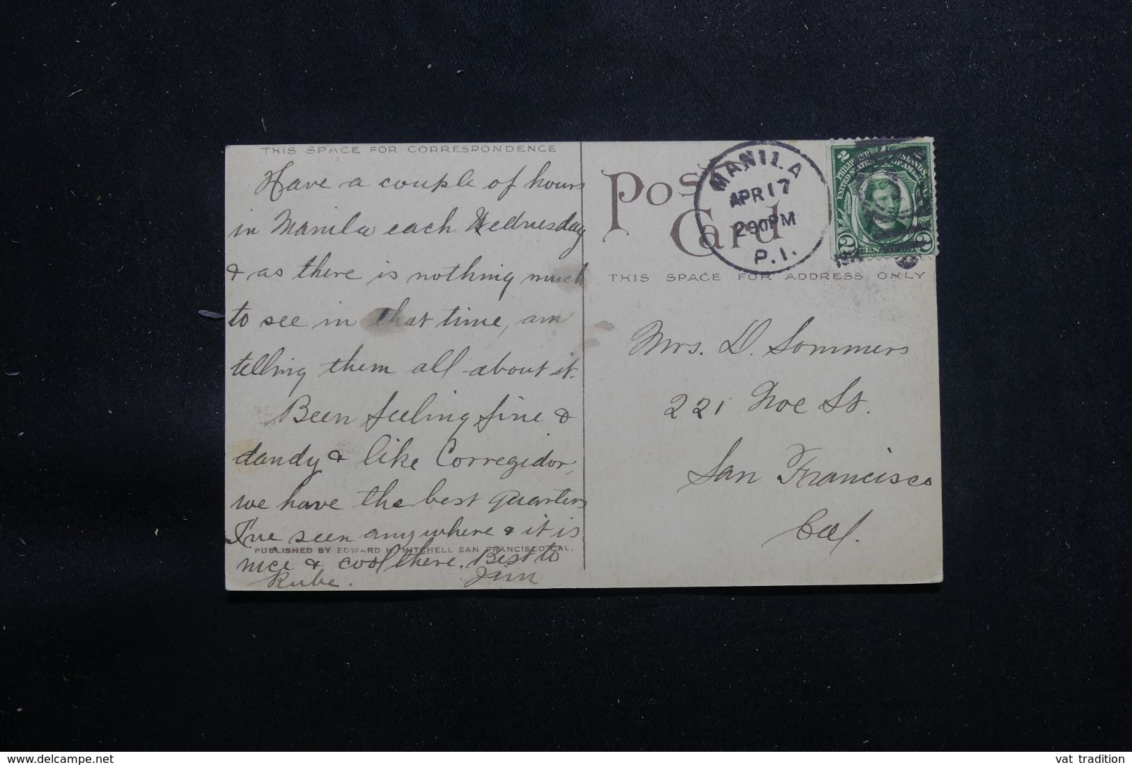 PHILIPPINES - Affranchissement De Manille Sur Carte Postale Pour San Francisco - L 65421 - Filippijnen