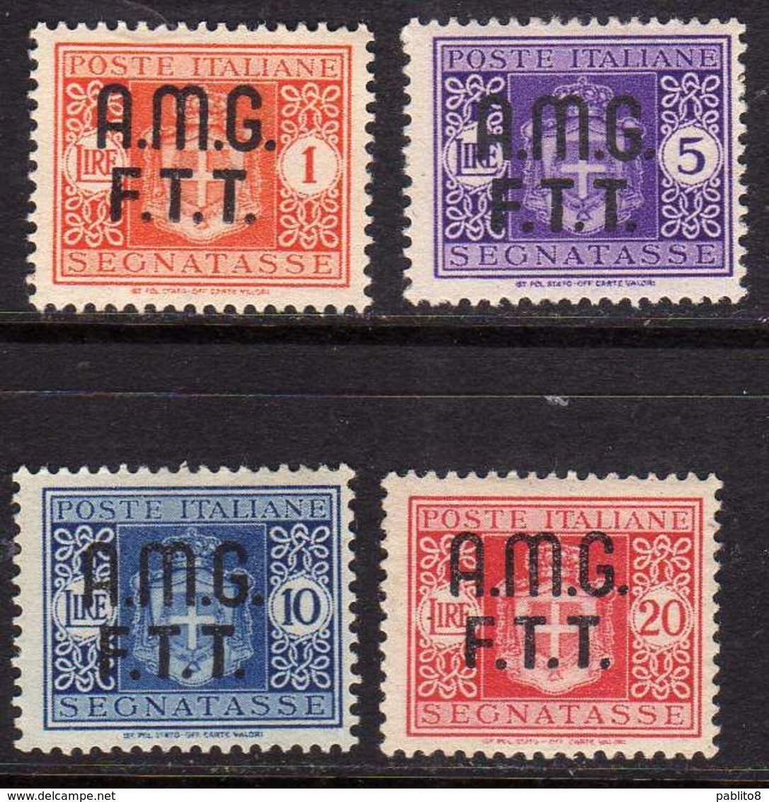 TRIESTE A 1947 AMG-FTT OVERPRINTED SEGNATASSE POSTAGE DUE TASSE SERIE COMPLETA COMPLETE SET MNH BEN CENTRATA - Taxe