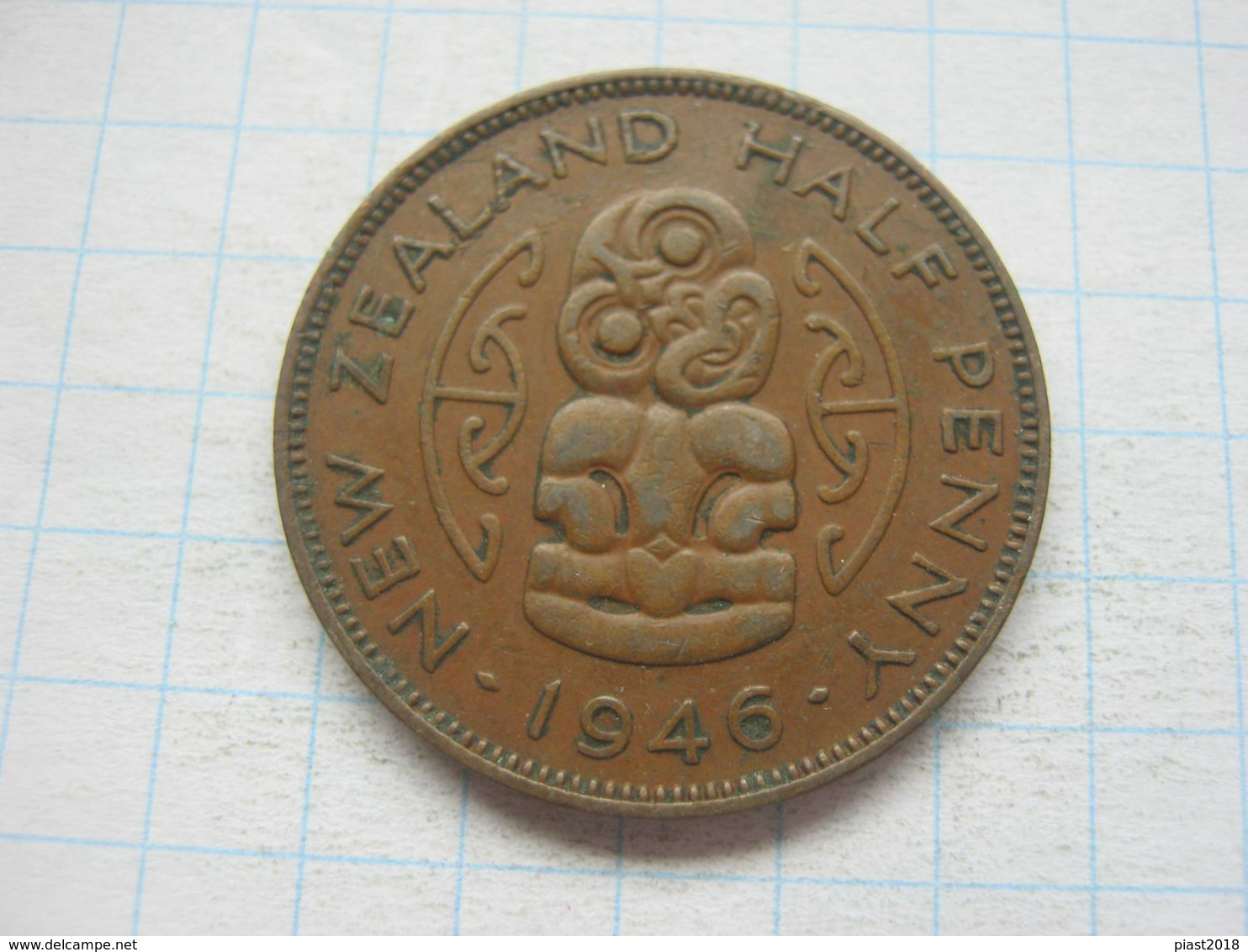 New Zeland , 1/2 Penny 1946 - New Zealand