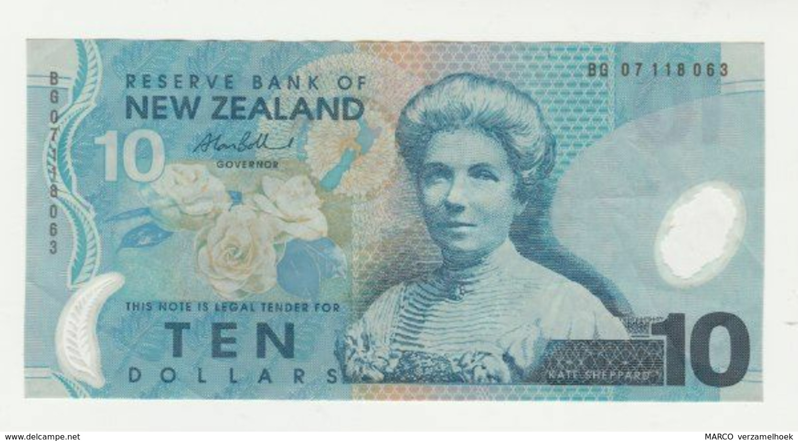 Banknote Reserve Bank Of New Zealand 10 Dollars 2006 Kate Sheppard - Nueva Zelandía