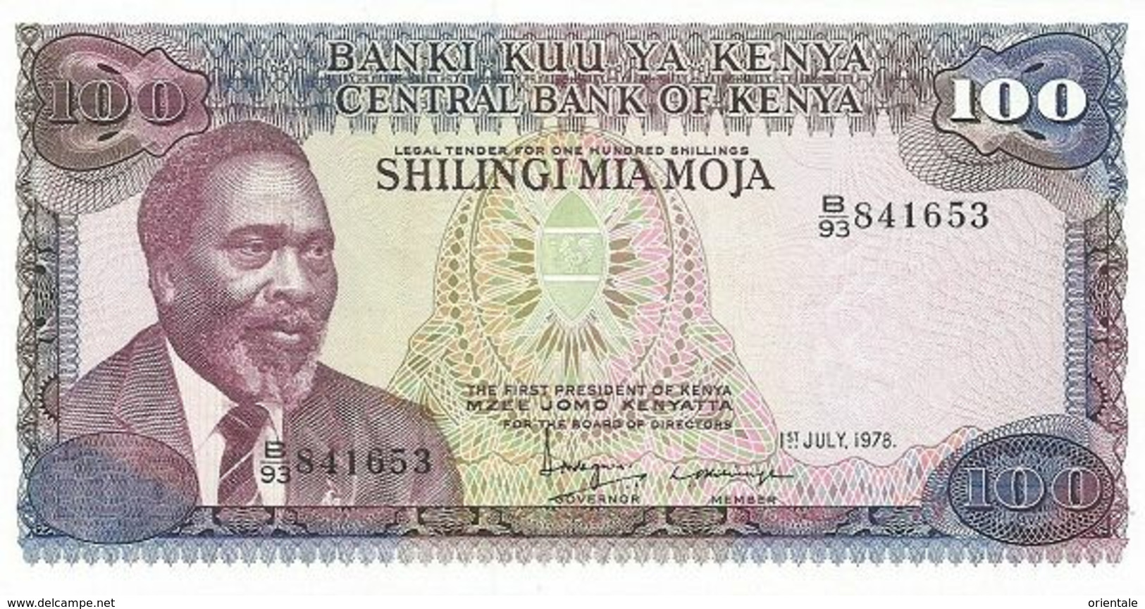 KENYA P. 18 100 S 1978 UNC - Kenya