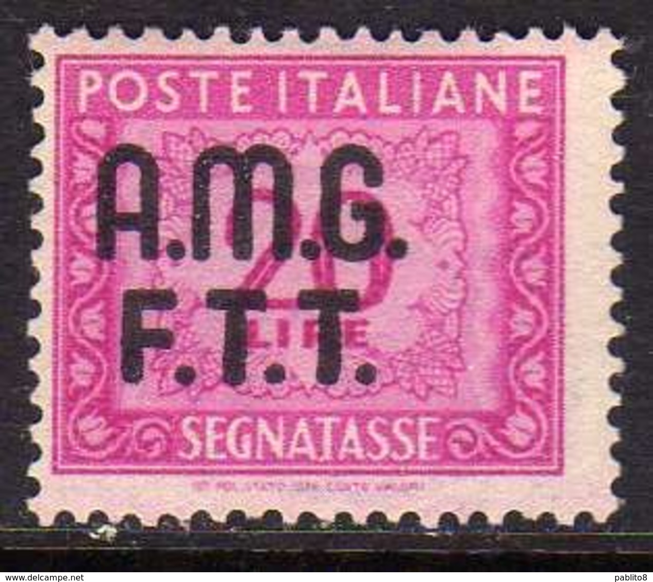 TRIESTE A 1947 - 1949 AMG-FTT OVERPRINTED SEGNATASSE POSTAGE DUE TASSE LIRE 20 MNH - Postage Due