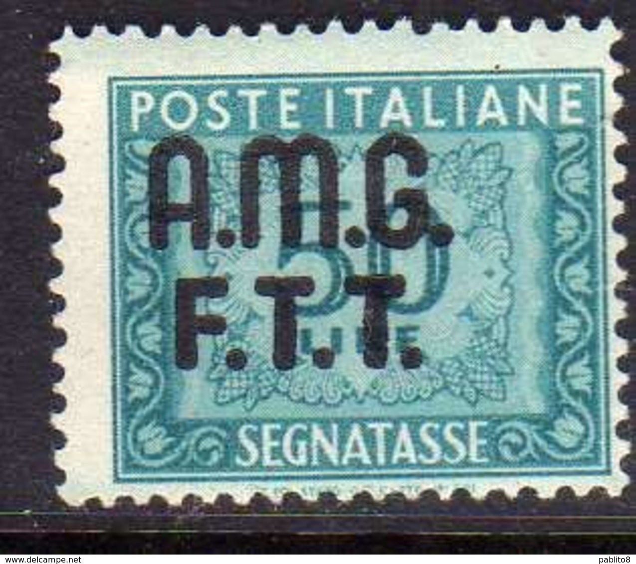 TRIESTE A 1947 1949 AMG-FTT SOPRASTAMPATO D'ITALIA ITALY OVERPRINTED SEGNATASSE POSTAGE DUE TAXES TASSE LIRE 50 MNH - Portomarken