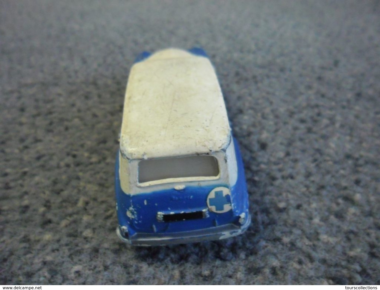 RARE VINTAGE OLD CIJ EUROPARC 1/43 No. 3/53a RENAULT FREGATE BREAK AMBULANCE Blue/White - CIJ