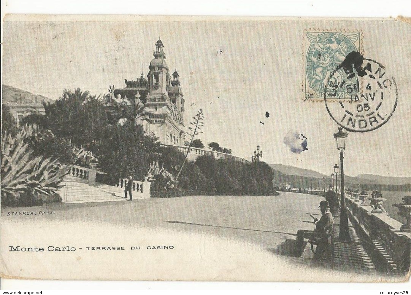 CPA ,Monaco , Monte Carlo ,Terrasse Du Casino Ed. Staerck , 1906 - Les Terrasses