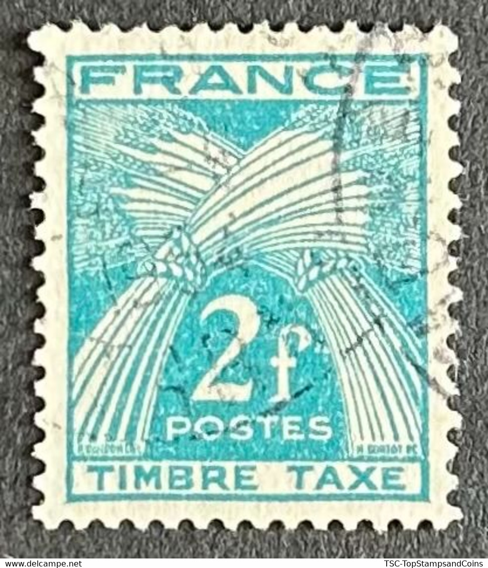 FRAYX082U - Timbres Taxe Type Gerbes 2 F Used Stamp 1946-55 - France YT YX 082 - Marche Da Bollo