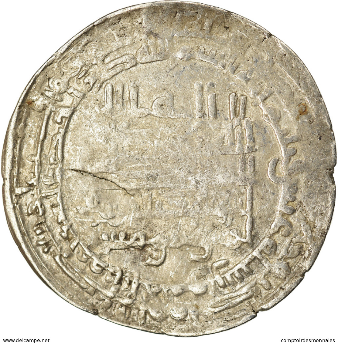 Monnaie, Abbasid Caliphate, Al-Muqtadir, Dirham, AH 310 (922/923), Harran, TB+ - Islamiche