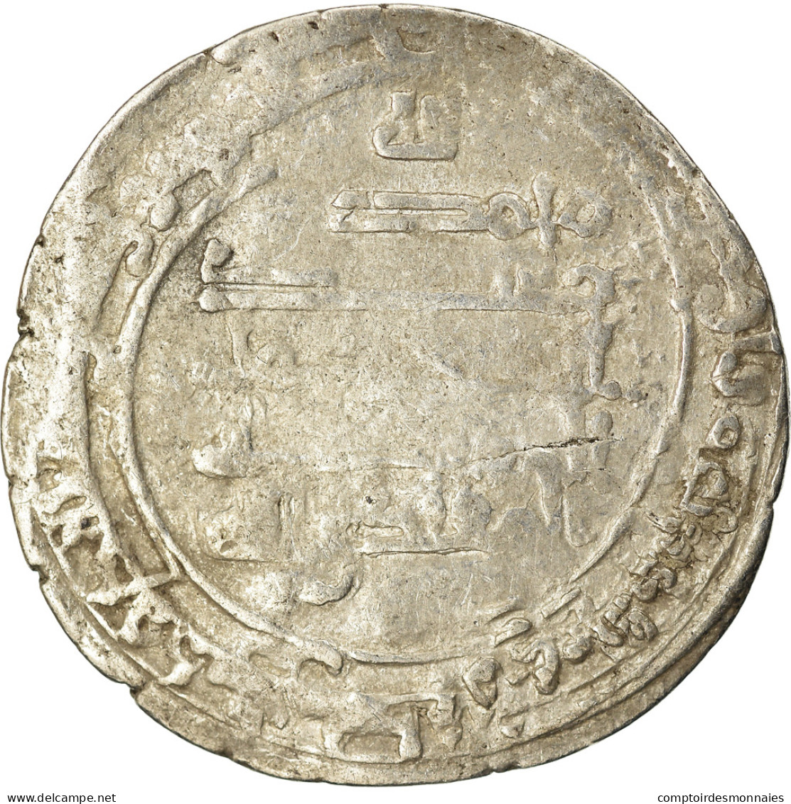 Monnaie, Abbasid Caliphate, Al-Muqtadir, Dirham, AH 310 (922/923), Harran, TB+ - Islamic