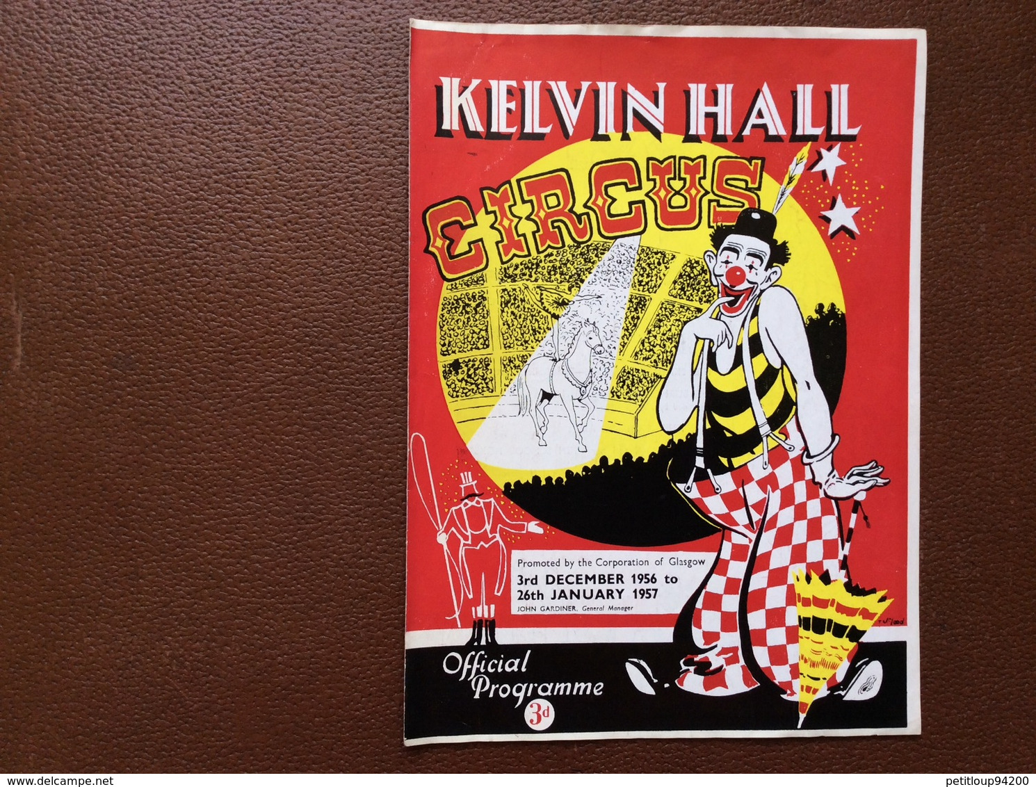 PROGRAMME CIRQUE   Kelvin Hall CIRCUS   Royaume-Uni  SEASON 1956-1957 - Programmi