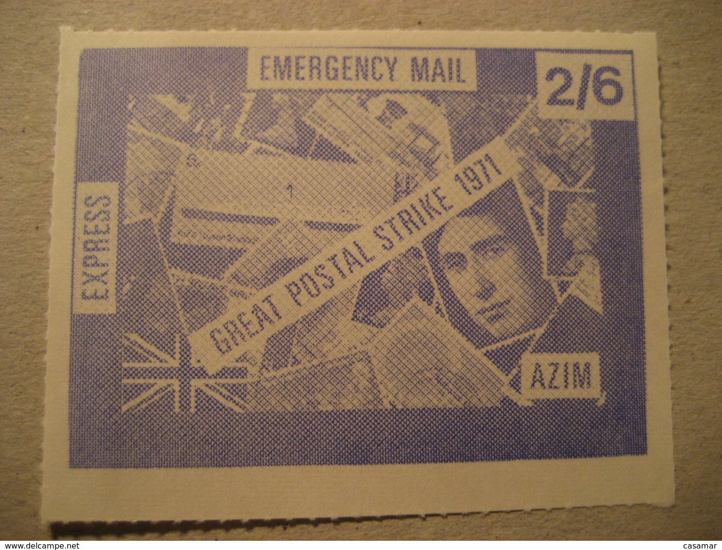 AZIM 1971 Postal Strike Emergency Mail Express LOCAL Stamp UK GB - Local Issues