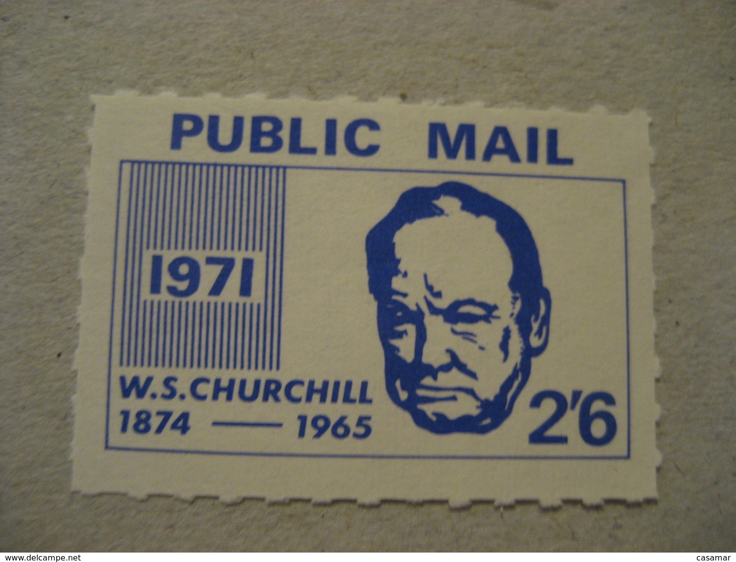 W. S. CHURCHILL 1971 Public Mail LOCAL Stamp UK GB - Local Issues