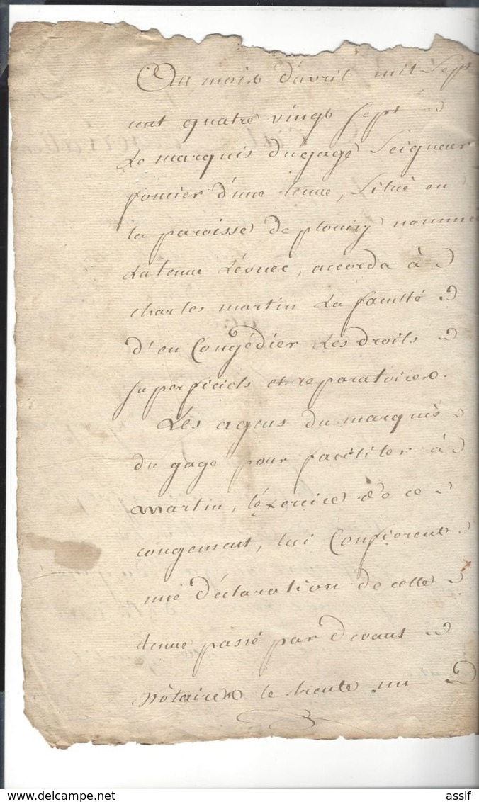 GRÂCES ( Dpt 22 ) 3 Papiers Convenant Léonnec  ( Vente Biens Nationaux  An 7 -déclaration à Domaine Congéable) - Ohne Zuordnung