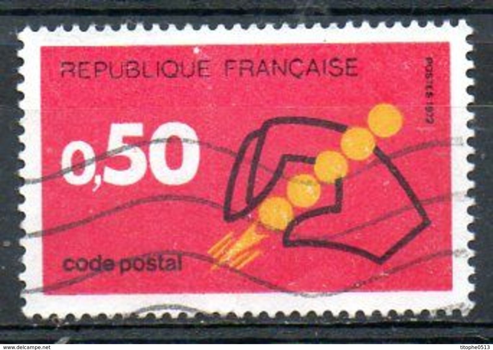 FRANCE. N°1720 Oblitéré De 1972. Code Postal. - Codice Postale