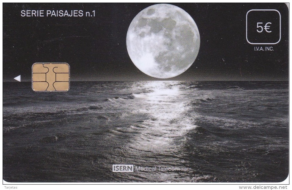 ISN-125 TARJETA DE ESPAÑA DE ISERN  DE LA SERIE PAISAJES Nº1 (LUNA-MOON) - Astronomie