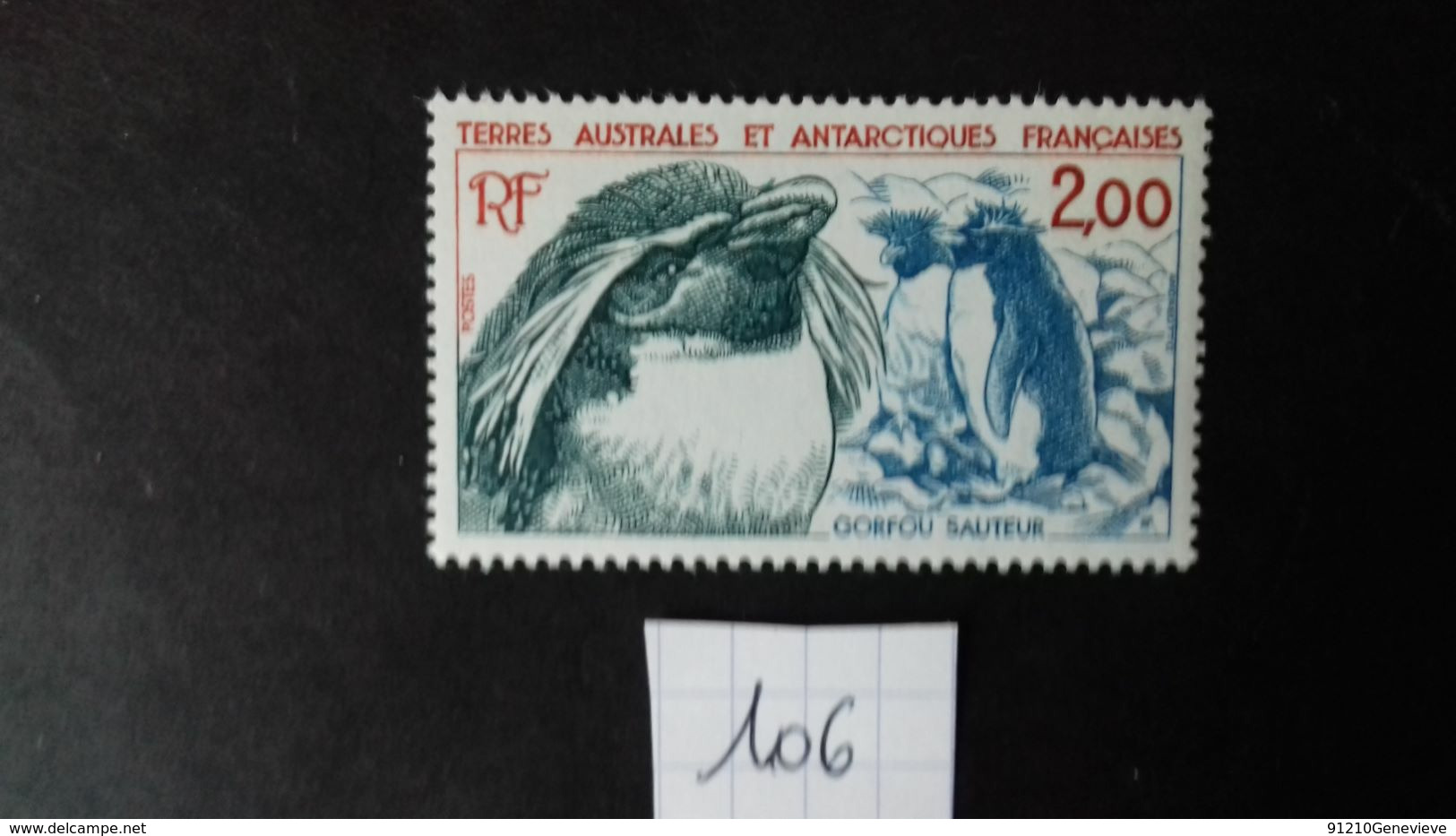 TERRES AUSTRALES ET ANTARTIQUES  N°106** - Unused Stamps