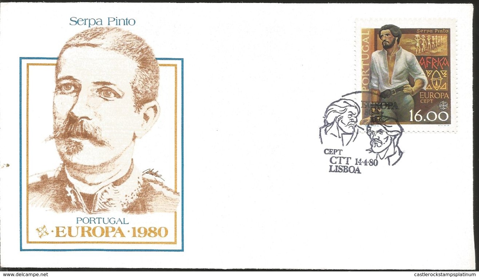 J) 1880 PORTUGAL, SERPA PINTO, EUROPA CEPT, FDC - Sonstige & Ohne Zuordnung