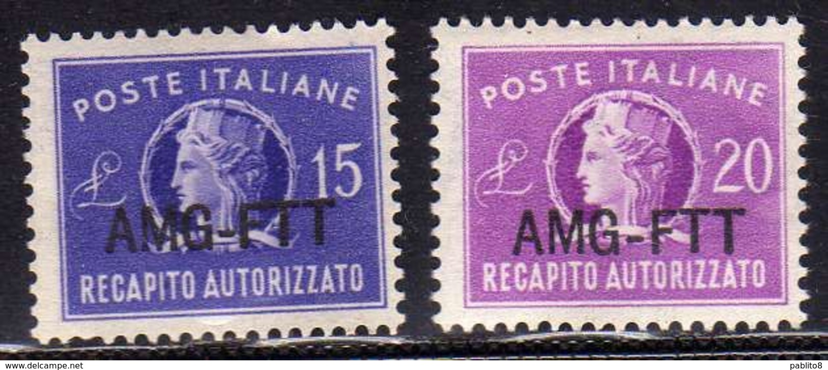 TRIESTE A 1949 - 1952 AMG-FTT OVERPRINTED RECAPITO AUTORIZZATO SERIE COMPLETA COMPLETE SET MNH - Fiscale Zegels