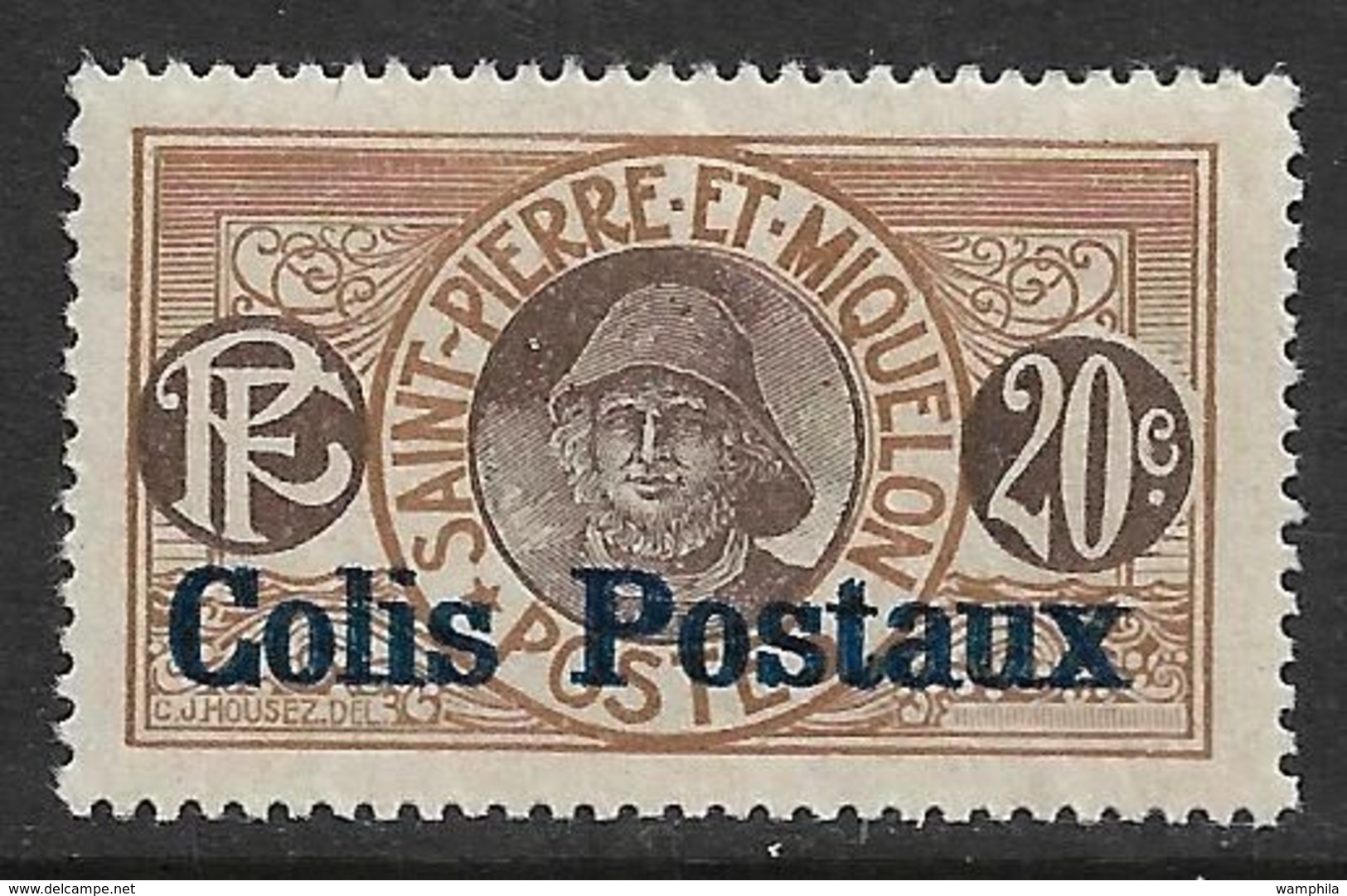 St Pierre Et Miquelon N°4**des Colis Postaux Variété Double Surcharge Cote 325€ - Nuovi