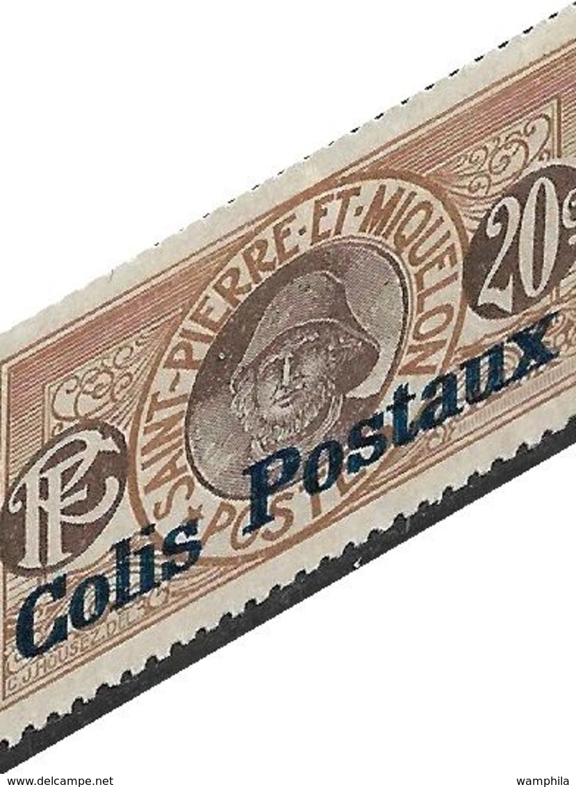 St Pierre Et Miquelon N°4**des Colis Postaux Variété Double Surcharge Cote 325€ - Nuevos