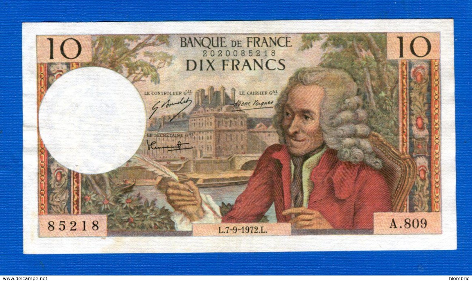 10  FR  DU  7/9/1972 - 10 F 1963-1973 ''Voltaire''