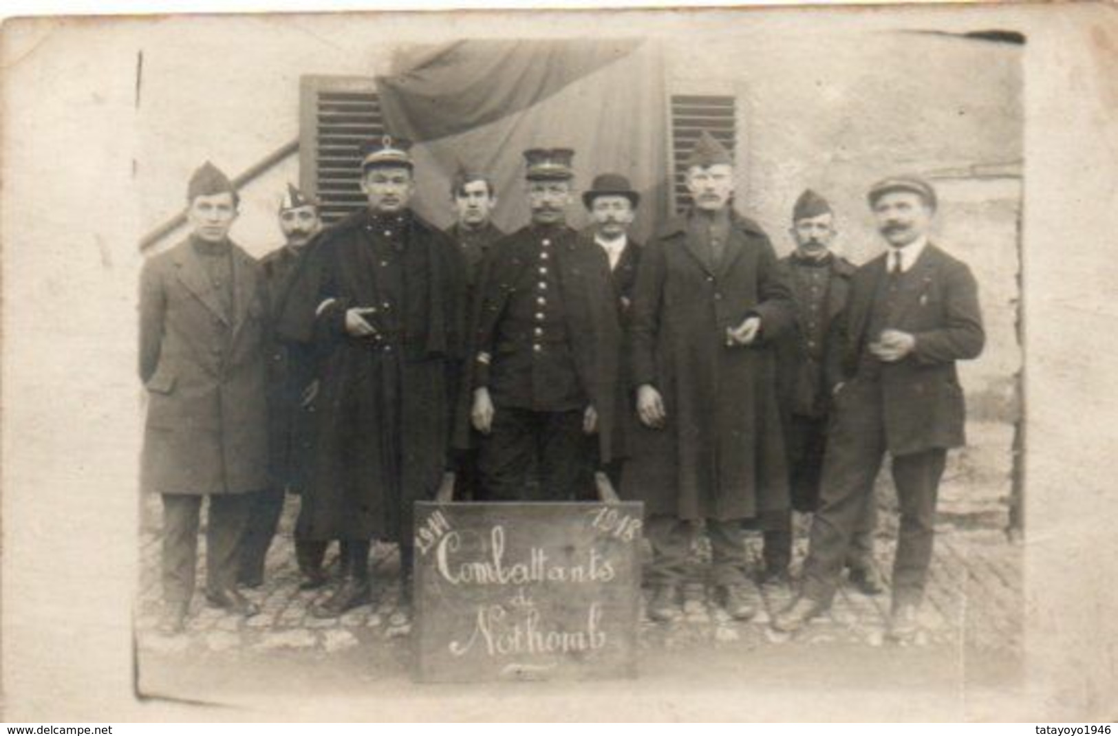 Nothomb Combattants 1914-1918 Carte Photo Circulé En 1918 - Attert