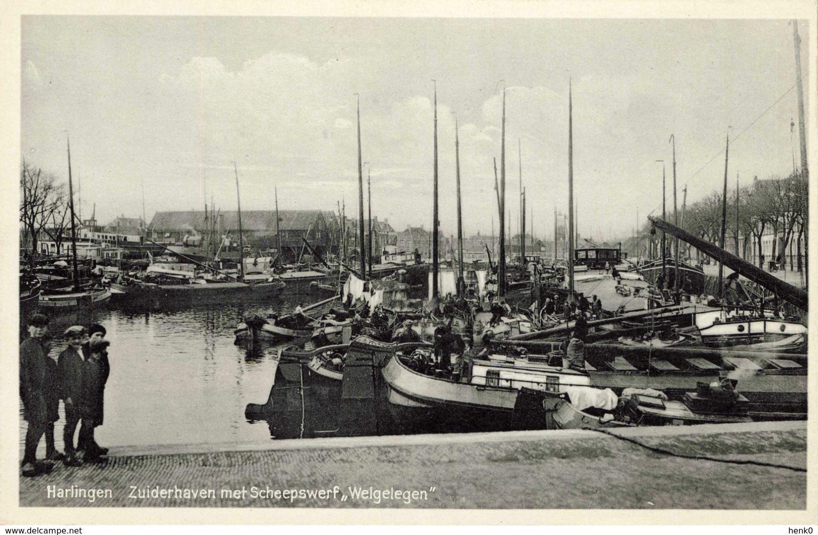 Harlingen Zuiderhaven Met Scheepswerf Welgelegen L1740 - Harlingen