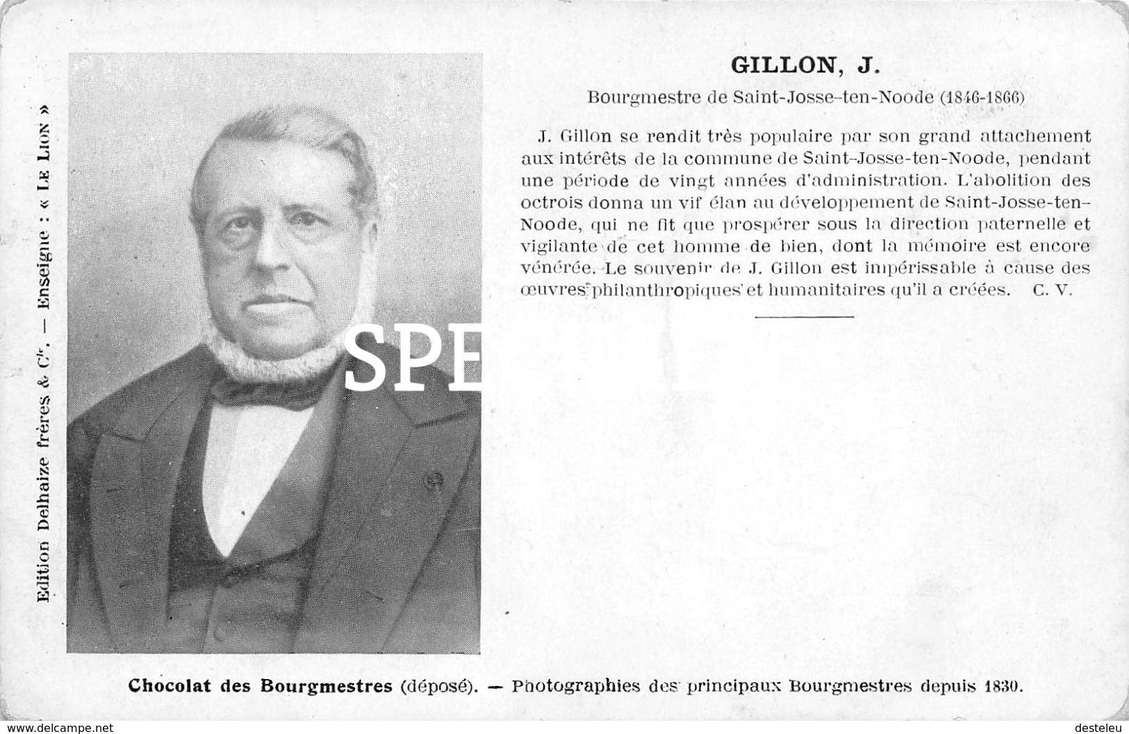 Gillon J. Bourgemestre - Saint-Josse-ten-Noode - St-Joost-ten-Node - St-Josse-ten-Noode - St-Joost-ten-Node