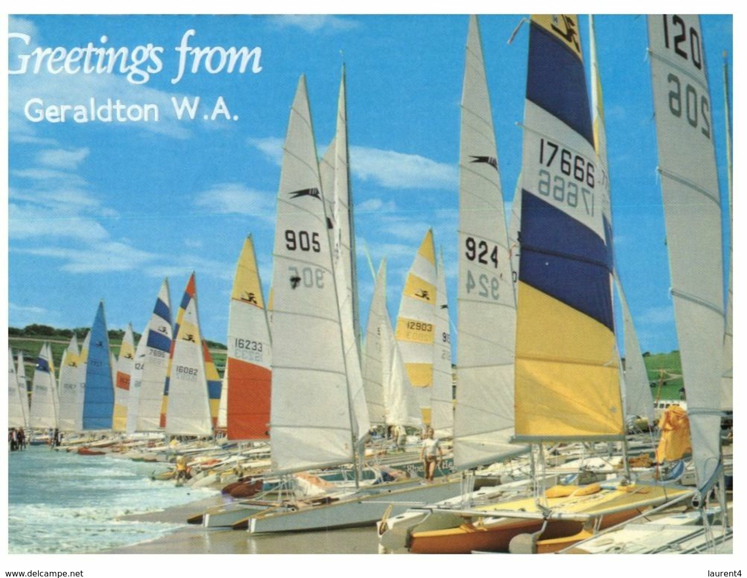 (F 1) Australia - WA - Geraldton (yatcht) With Stamp 1983 - Geraldton