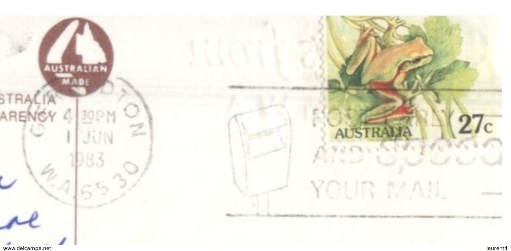 (F 1) Australia - WA - Geraldton (yatcht) With Stamp 1983 - Geraldton