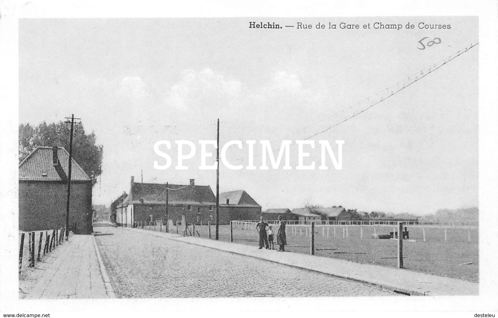 Rue De La Gare Et Champ De Courses - Helchin - Spiere-Helkijn - Spiere-Helkijn