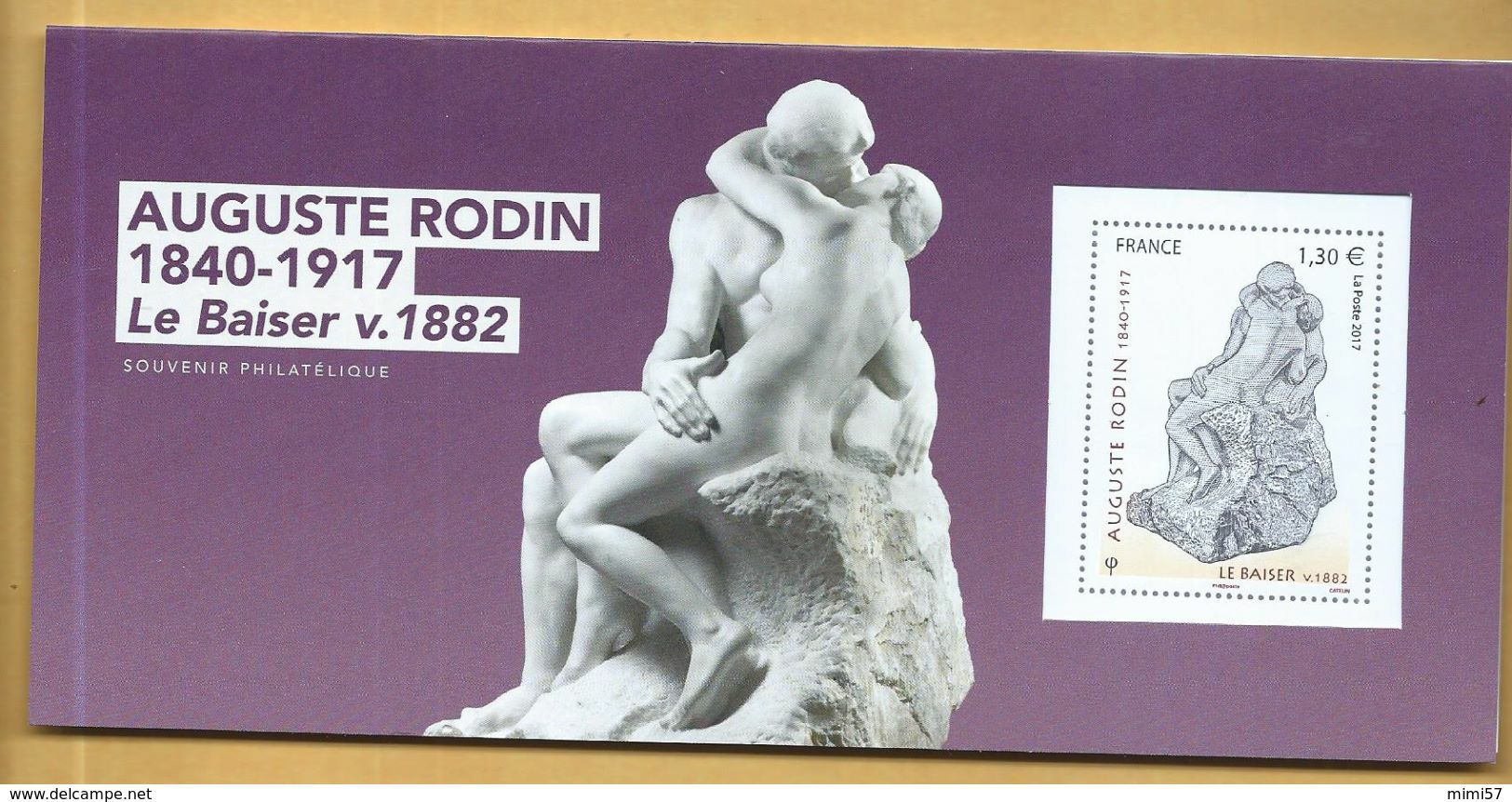 Souvenir Philatélique Auguste Rodin 1€30 - 2017 - Collectors