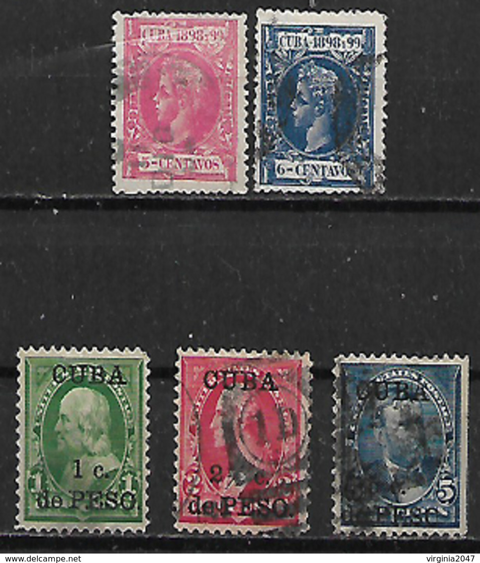 1898-8 Cuba 5v - Oblitérés