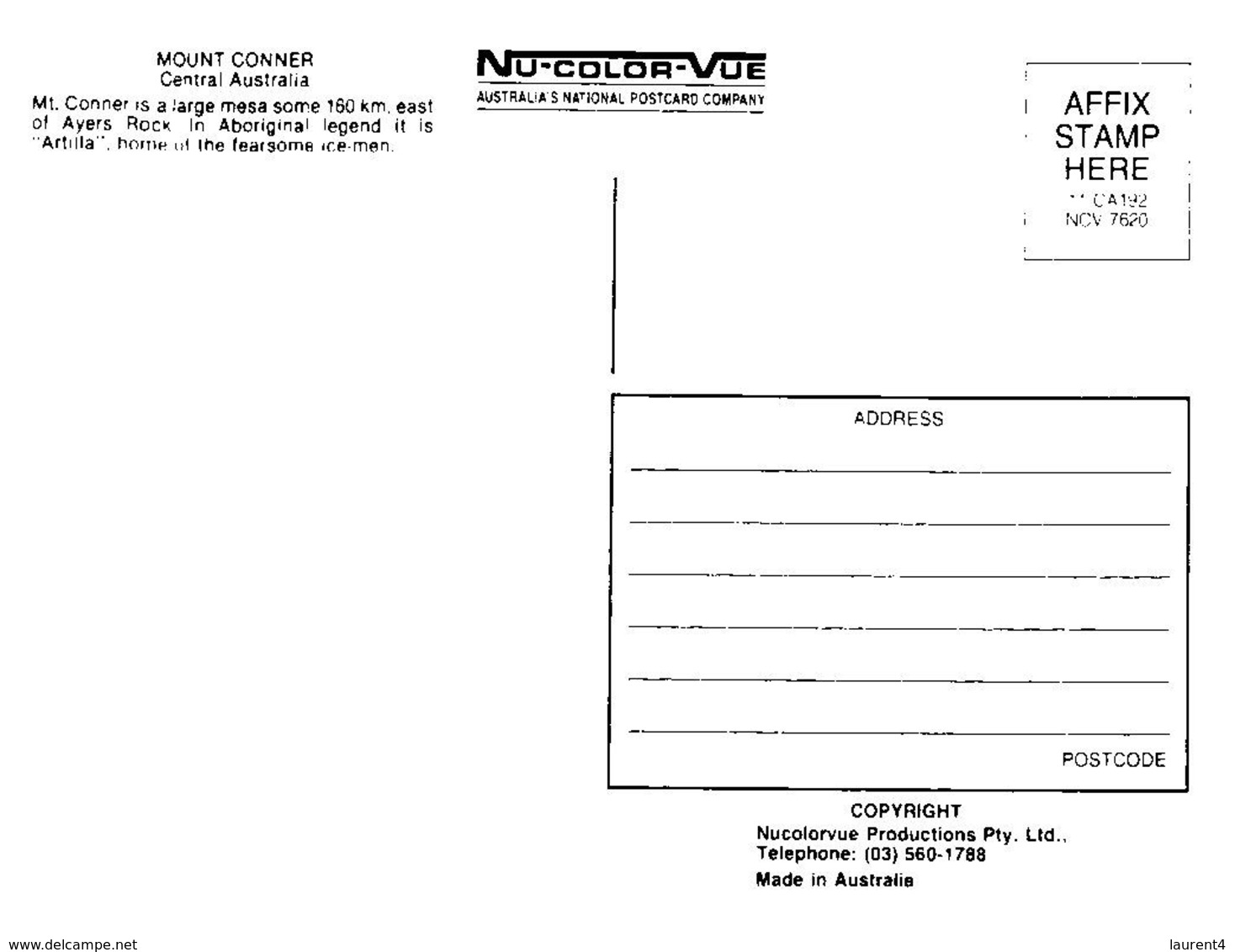 (F 5) Australia - NT - Mt Conner - Unclassified