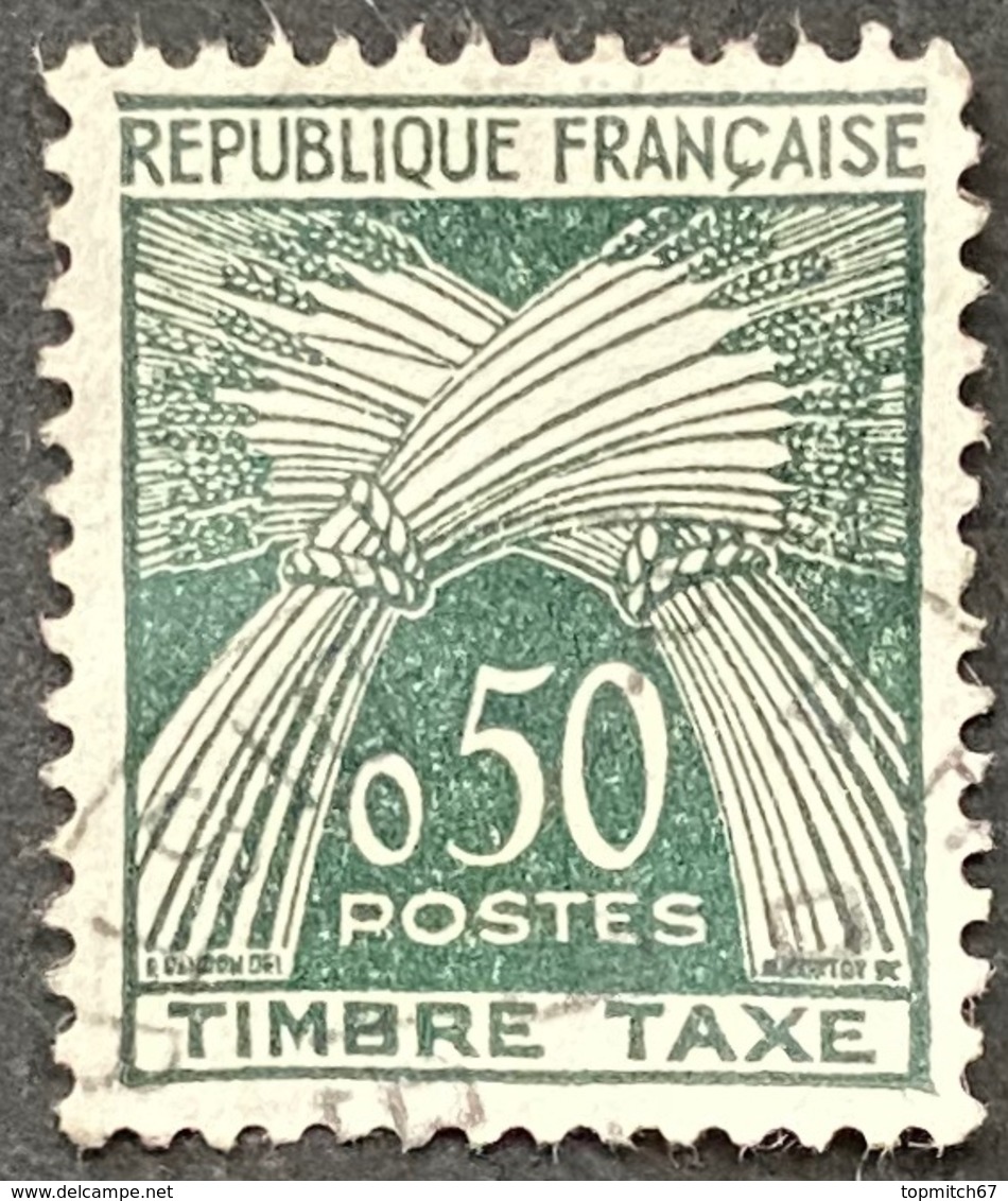 FRAYX093U - Timbres Taxe Type Gerbes 50 C Used Stamp 1960 - France YT YX 093 - Stamps