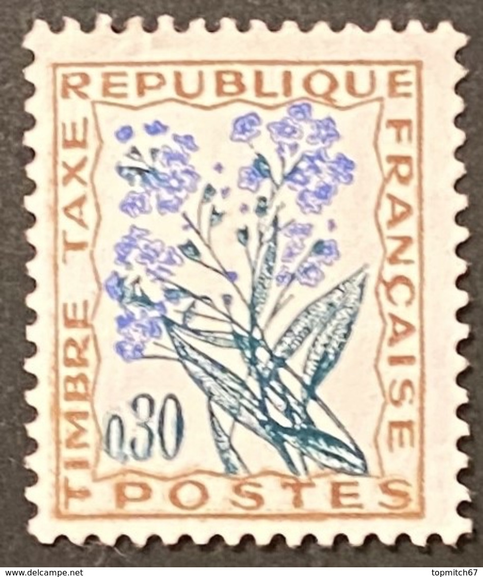 FRAYX099MNH - Timbres Taxe Fleurs Des Champs 30 C MNH Stamp W/o Gum 1964-71 - France YT YX 099 - Marche Da Bollo