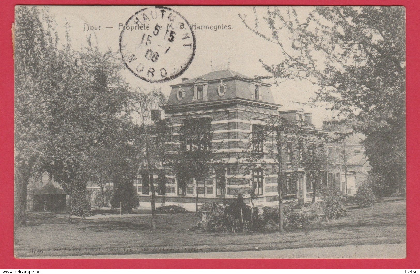 Dour - Propriété De M. Harmegnies - 1908 ( Voir Verso ) - Dour