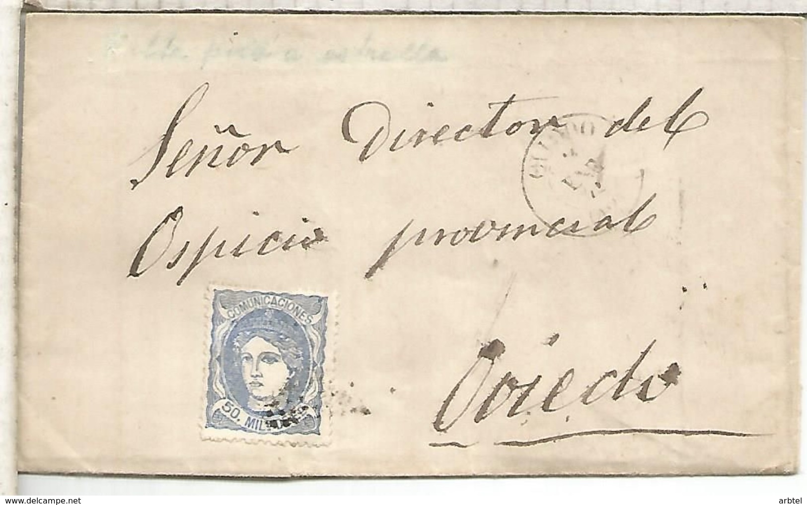 OVIEDO ASTURIAS 1871 MATRONA - Briefe U. Dokumente