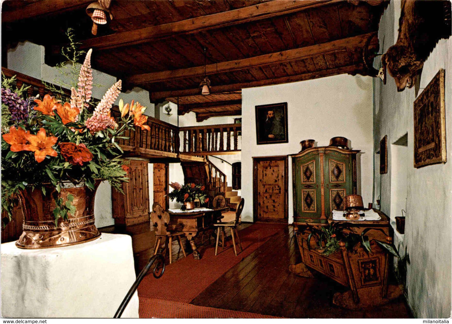 Hotel Guardaval - Antike Diele In "chasa Döss" - Bad Scuol-Tarasp-Vulpera (2227) * 26. 1. 1981 - Guarda