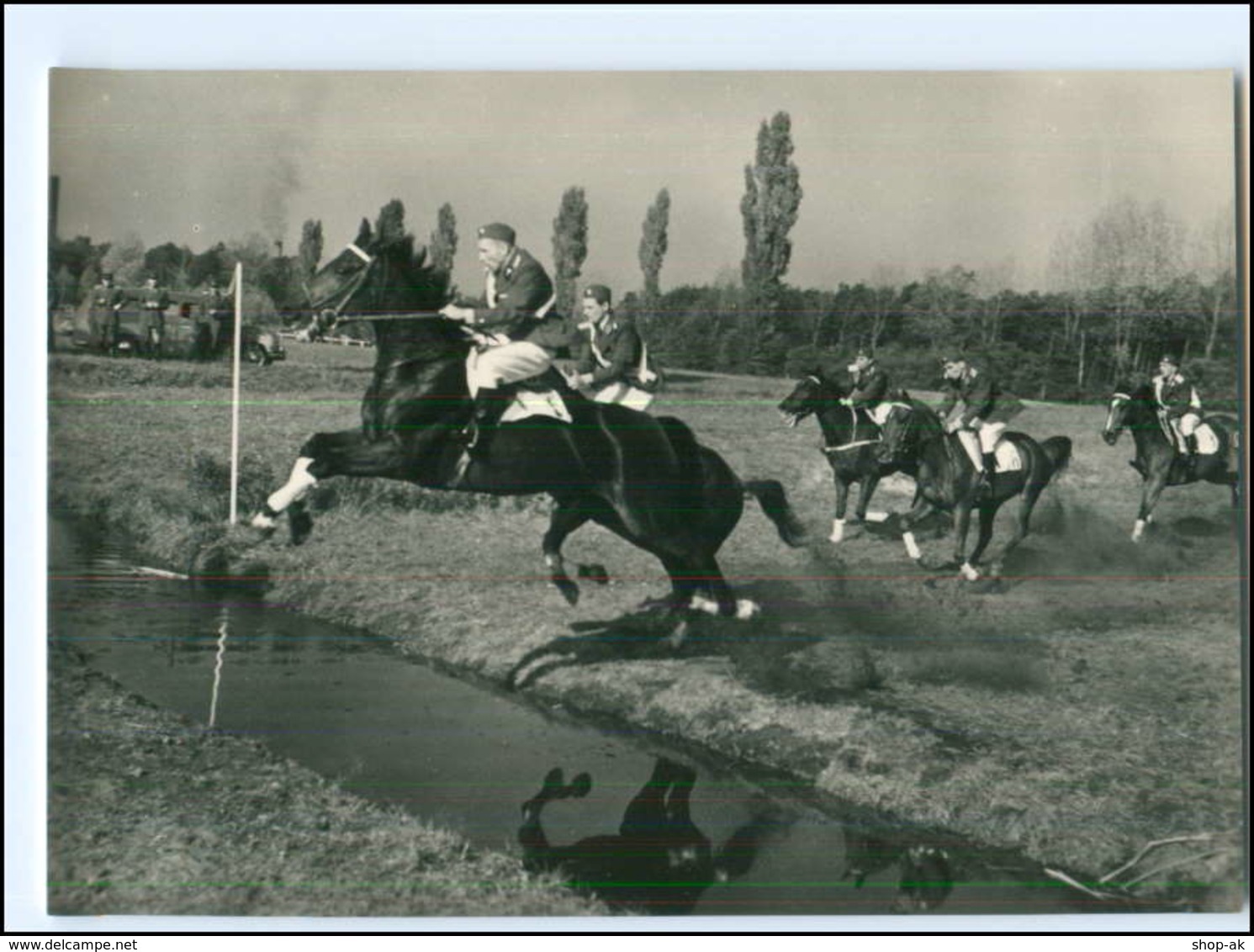 V656/ Velka Pardubicka 1953 Tschechien Pferderennen Hindernisrennen Foto AK  - Pferde