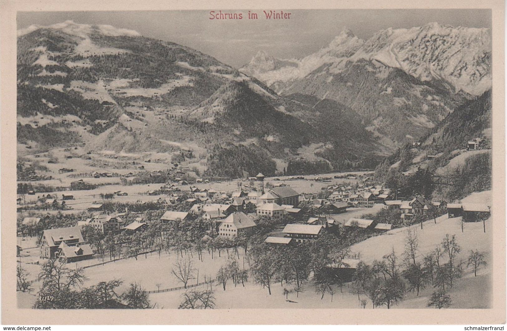 AK Schruns Montafon Winter A Tschagguns Kaltenbrunnen St Sankt Anton Gallenkirch Bludenz Vorarlberg Österreich Austria - Schruns