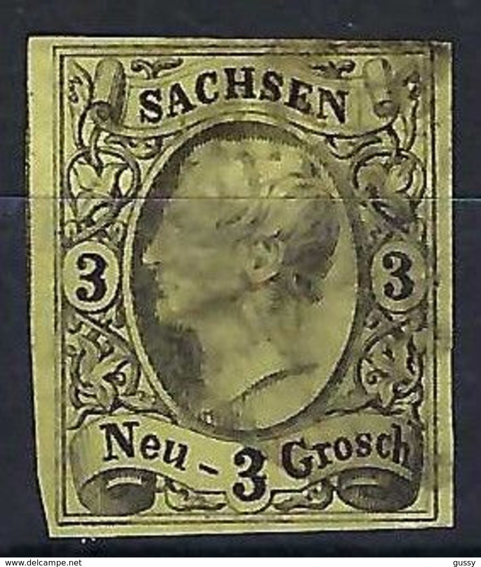 ALLEMAGNE Saxe 1855: Le Y&T 10 Obl. Couronne De Cercle - Saxony